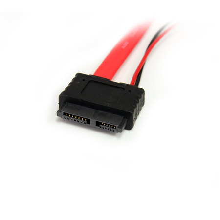 Startech.Com 20in Slimline SATA to SATA w/ LP4 Power Cable Adapter SLSATAF20